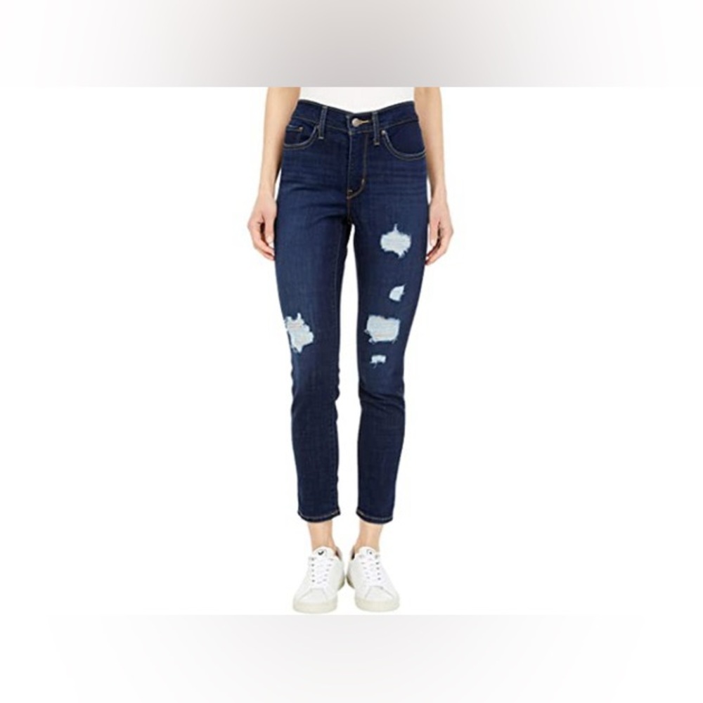 Levi’s 311 Shaping Skinny Jeans Blue Distressed High Rise NWT Size 32
